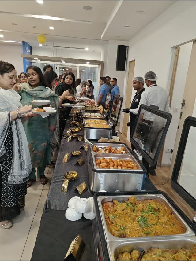 Employees at the My Mother's Kitchen buffet line