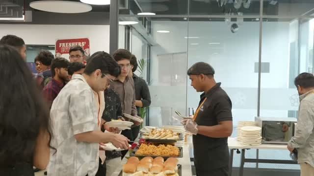 Teams at an MMK lunch counter